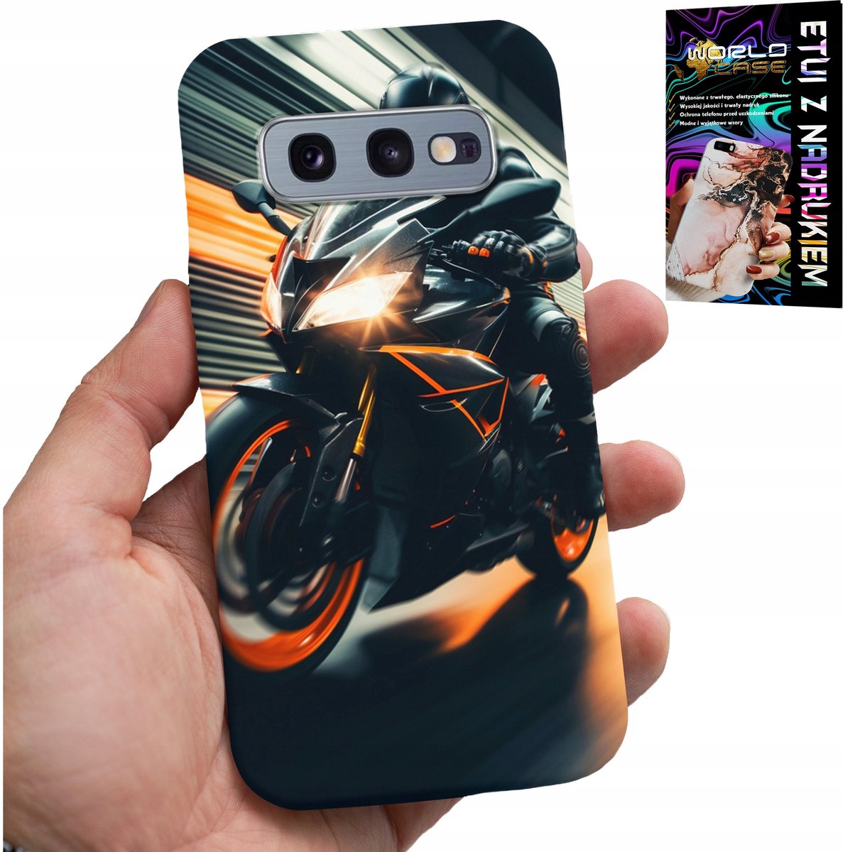 HOESJE VOOR SAMSUNG GALAXY S10E - MOTORFIETS MOTORVENTILATOR MOTORFIETS + FILM