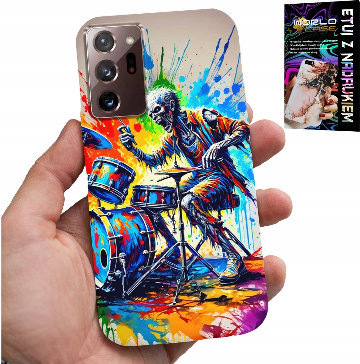 HOESJE VOOR SAMSUNG NOTE 20 ULTRA - ROCK DRUMS DRUMS SKELETON COVER