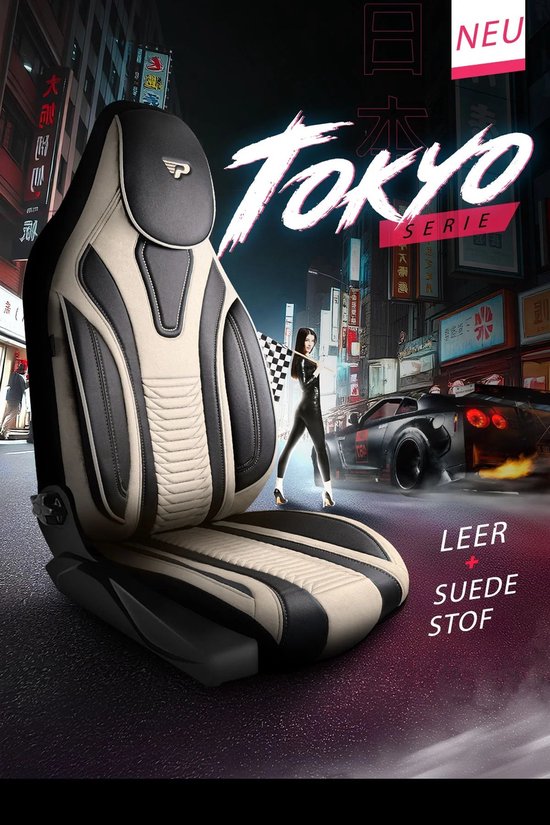 Perfect Line autostoelhoezen voor NISSAN QASHQAI | Eco-leer, Rood