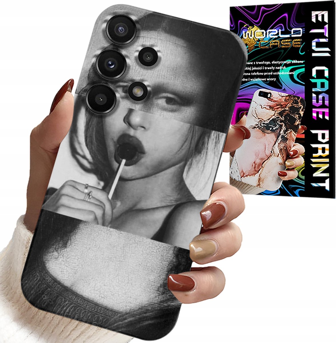 HOESJE VOOR SAMSUNG GALAXY A32 5G - MONA LISA MET LOLLIPOPP MODERNE PATRONEN
