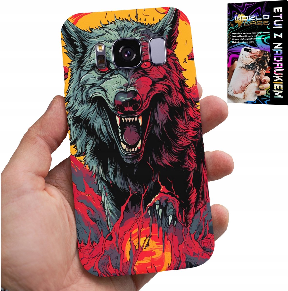 HOESJE VOOR SAMSUNG GALAXY S8 - WOLF WOLVES PACK SUPER PATRONEN HOESJE + FOLIE