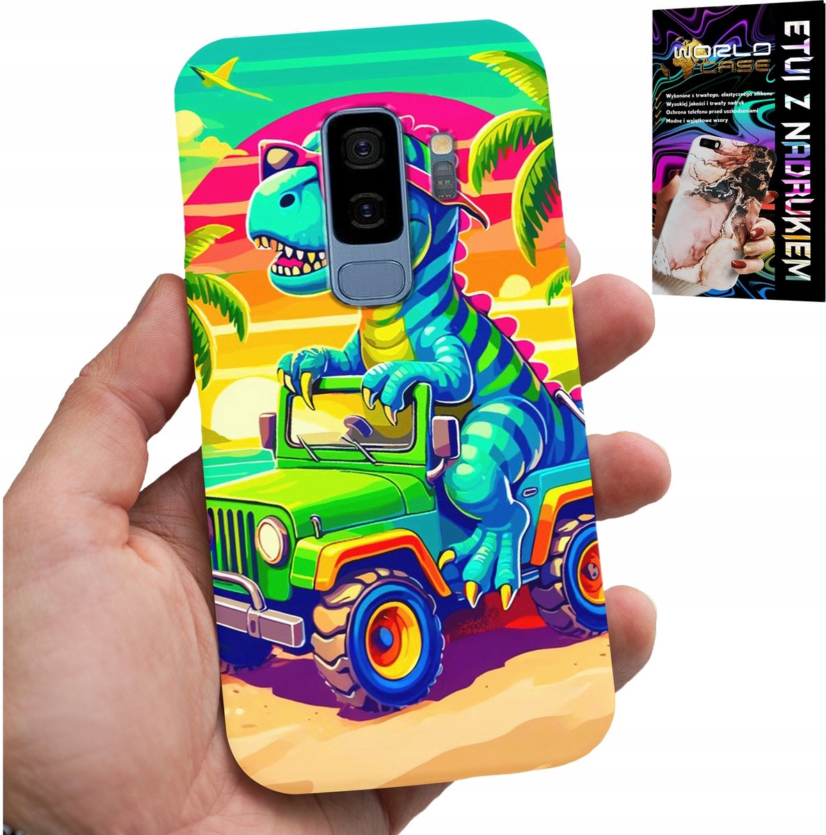 SAMSUNG GALAXY S9 PLUS HOESJE - DINOSAURUS IN VRACHTWAGENPATROON VOOR KINDEREN