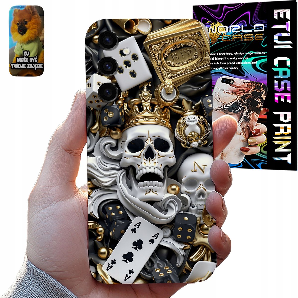 CASE SAMSUNG GALAXY S24 POKER CASINO CARDS CROWN SKELETON