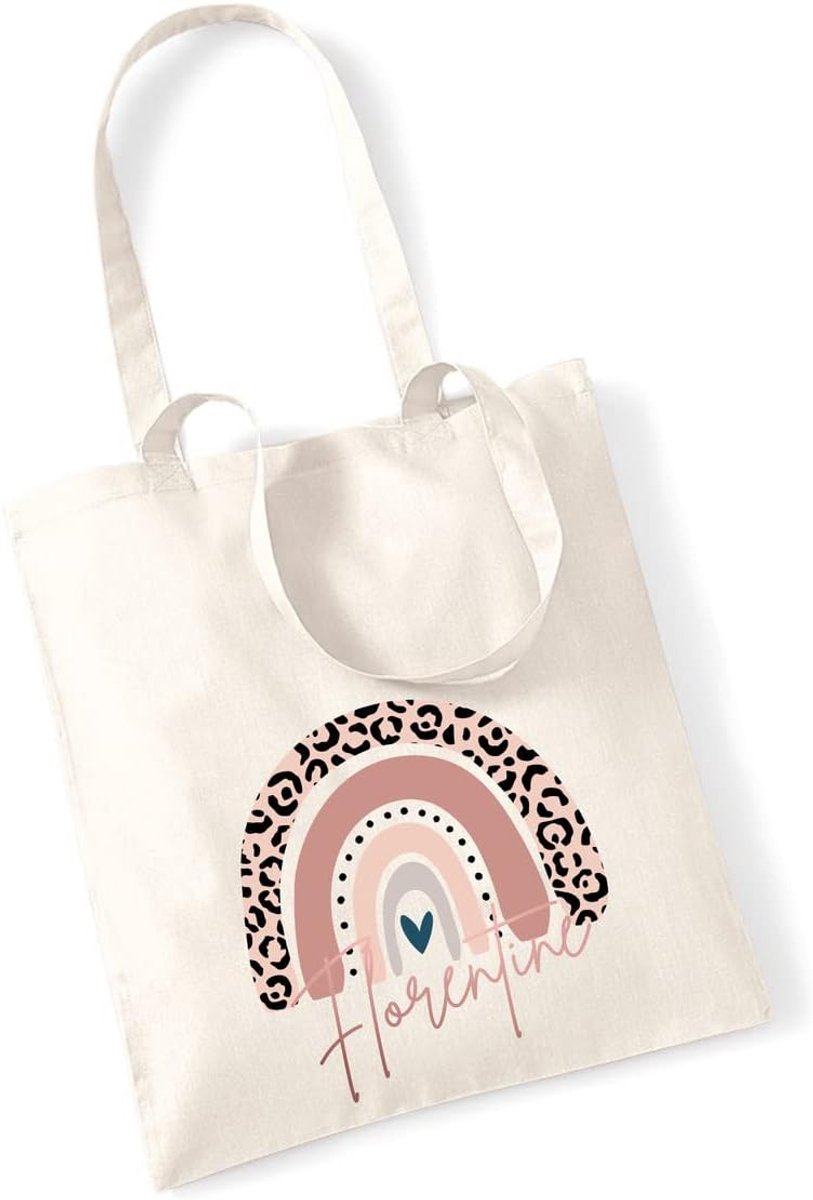 Jute Tas Bedrukt - Kinder Tassen - Naar School - Met Naam & Print - 42 x 38 cm - Natuurlijk