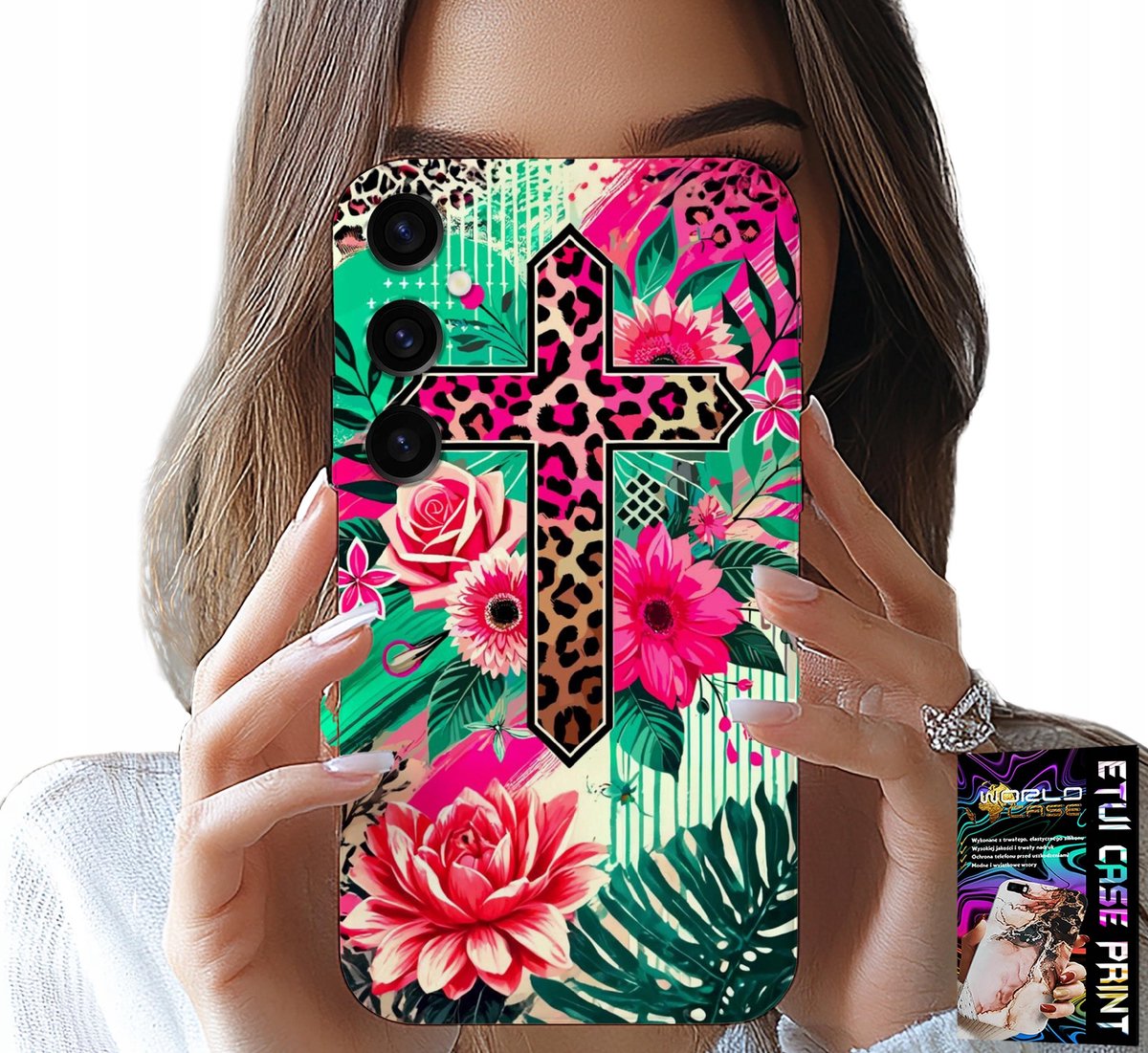 HOESJE VOOR SAMSUNG GALAXY S24 PLUS - KRUIS, ROOS, CHRISTELIJKHEID, JEZUS ACHTERKANT