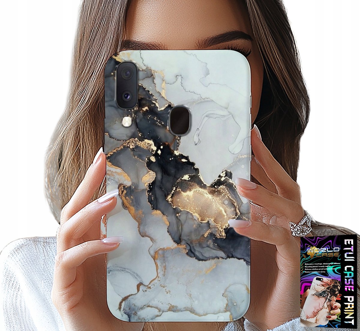 HOESJE VOOR SAMSUNG GALAXY A20E - ELEGANT MARMERMODIEUS EN VROUWELIJK PATROON