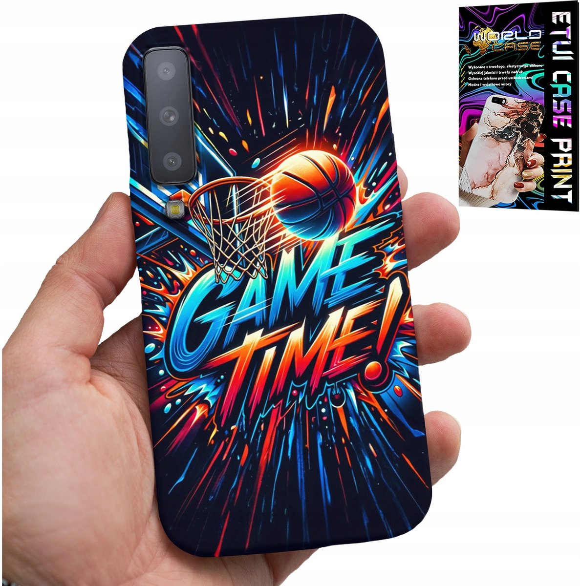 Hoesje voor Samsung A7 2018 - Basketbal NBA Fan 23 Game Time, Cover