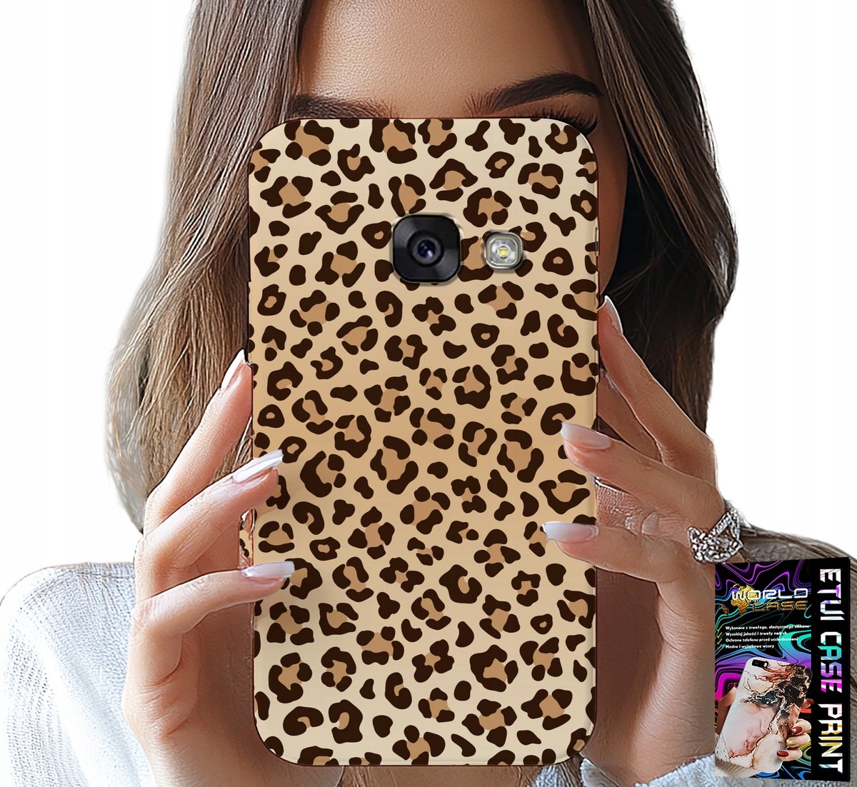 HOESJE VOOR SAMSUNG A5 2017 - ACHTERKANT MET LUIPAARDPRINT, MODIEUZE VROUWELIJKE PATRONEN