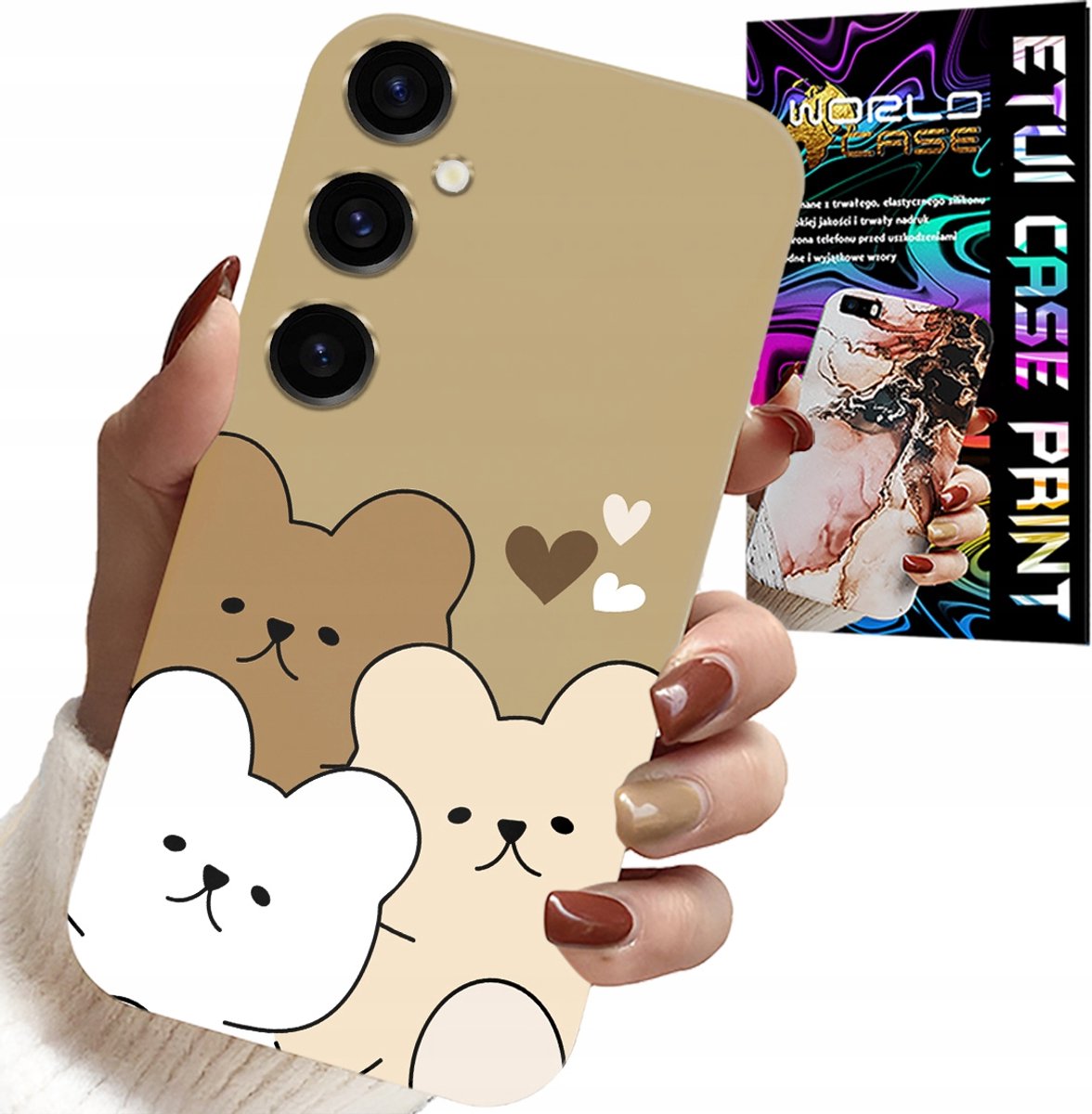 HOESJE VOOR SAMSUNG GALAXY A05S - TEDDYBEER, TEDDYBEERPATRONEN VOOR DE ALLERJKERS