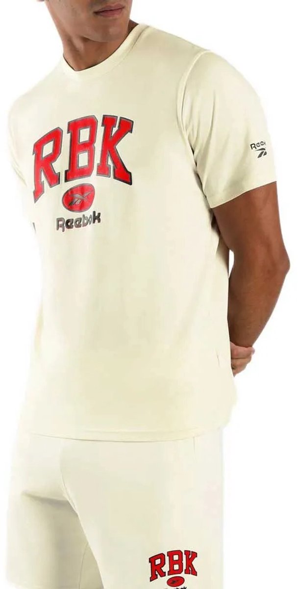 Reebok Collegiate T-shirt Met Korte Mouwen M Man Vintagechalk