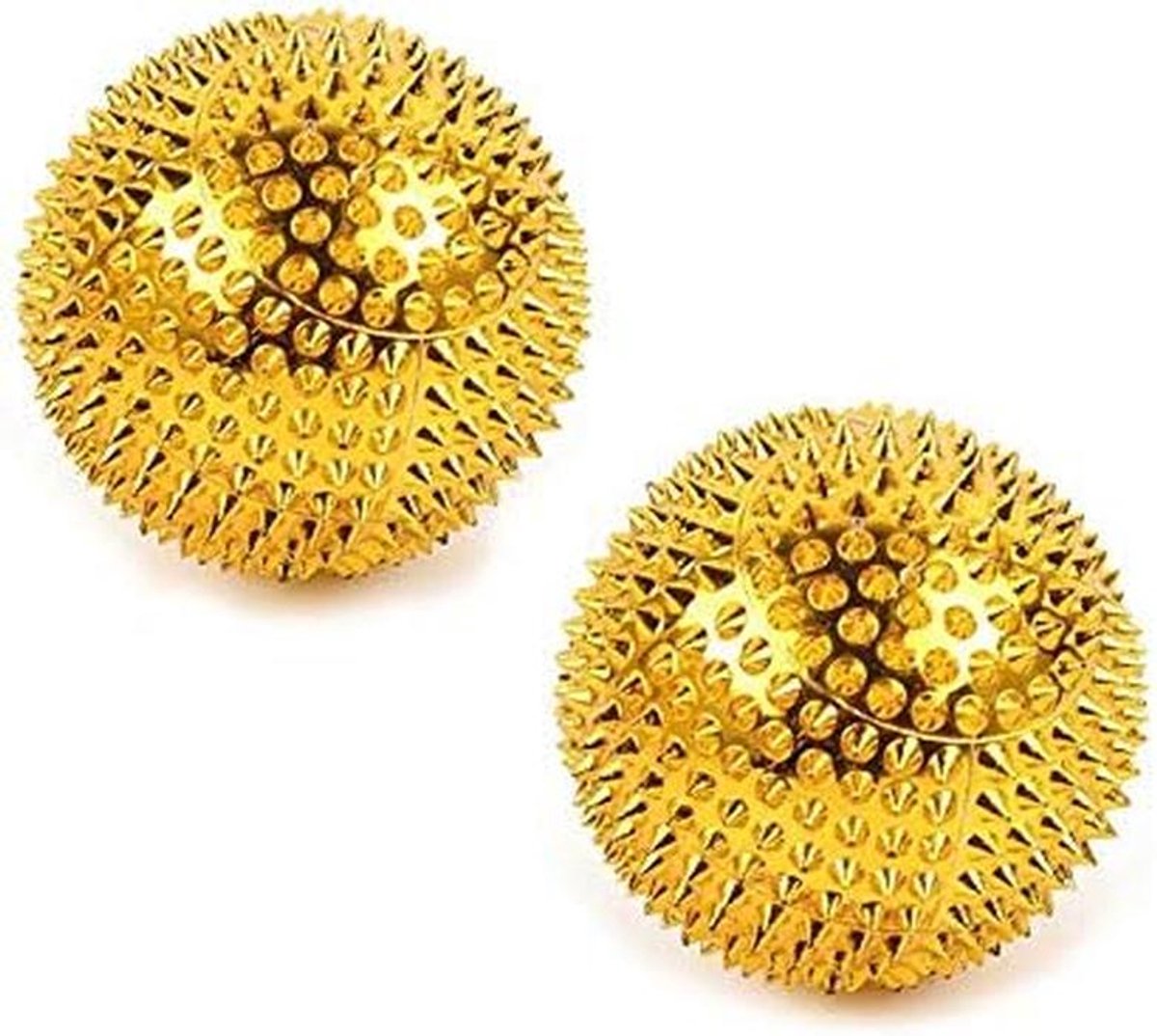 Acupressuurballen Set - Massage Ballen - Hand Voet Massage - 228 Acupressuur Punten - 32 mm Diameter - Goud