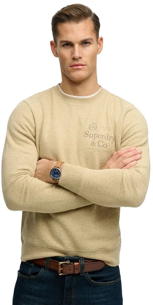 Superdry 1954 Company Relaxed Fit Sweatshirt S Man Beige