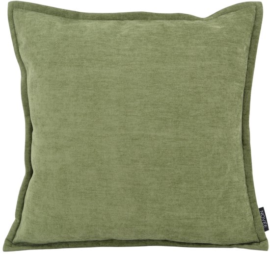 Sierkussen Chenille Piped Vert | 45 x 45 cm | Polyester