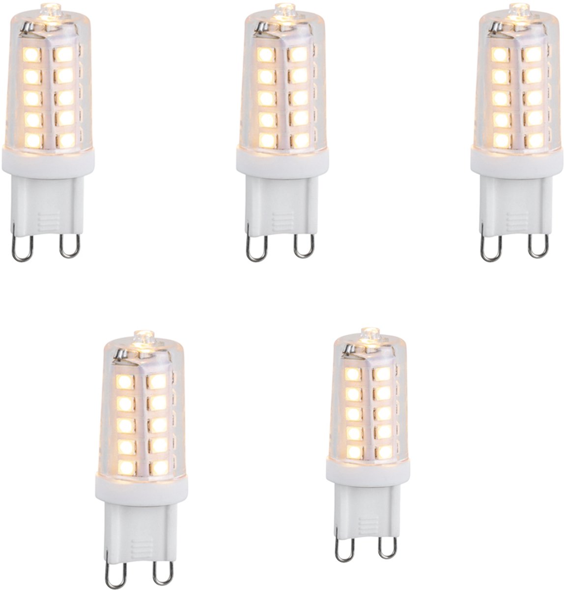 LUEDD Set van 5 G9 3-staps dimbare LED lampen 3W 250 lm 2700K