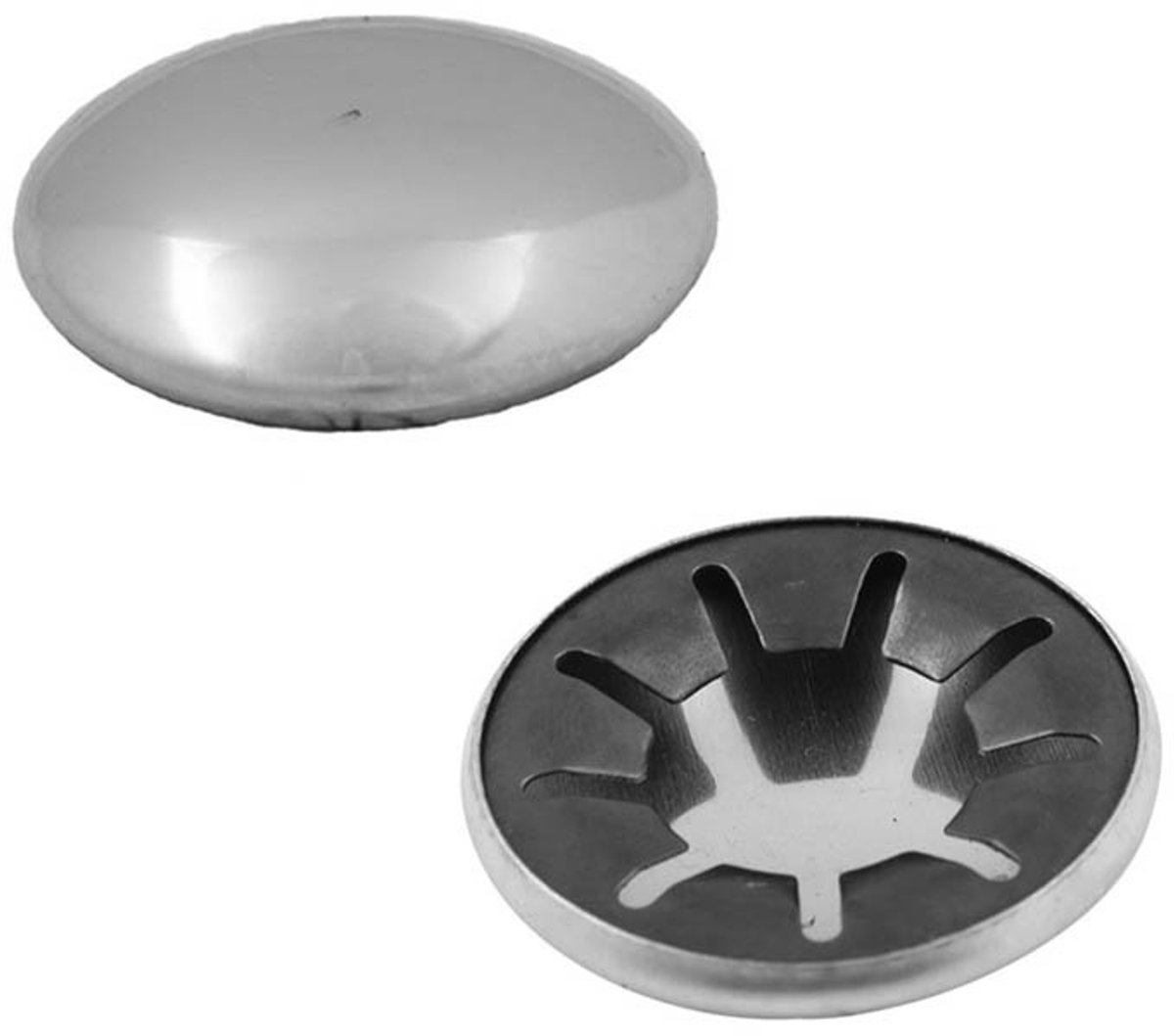 Tarsus Borgdop voor 16 mm as - Verzinkt - RVS kleur - Per stuk
