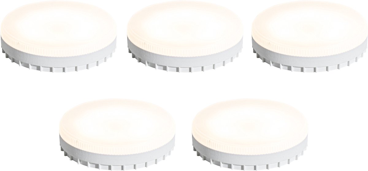 LUEDD Set van 5 GX53 3-staps dimbare LED lampen 9W 900 lm 3000K
