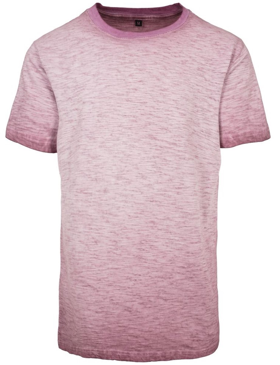 Build Your Brand - Spray Dye T-Shirt - Burgundy (Spray Dye) maat XL