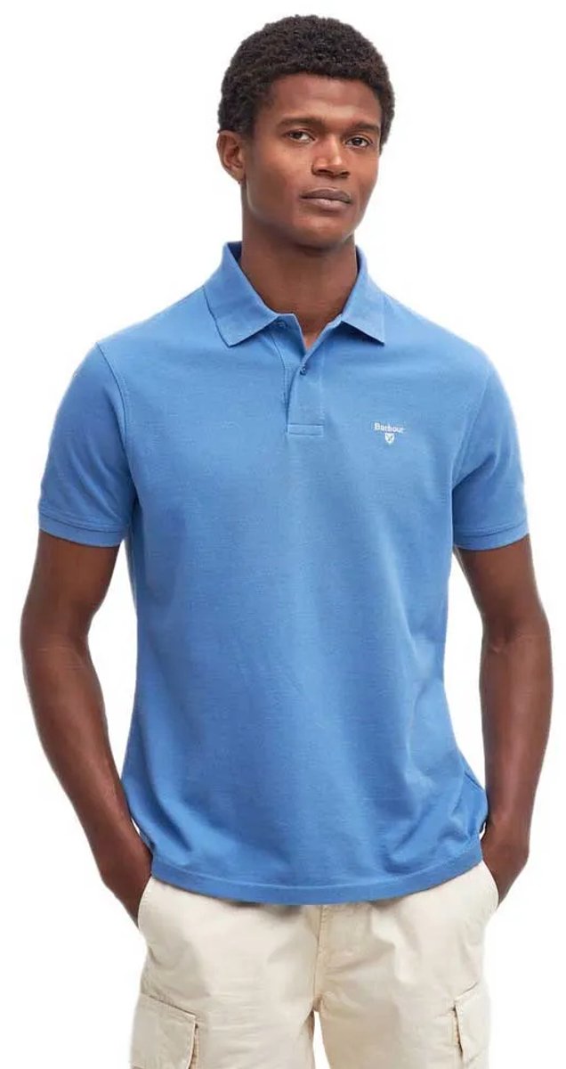 Barbour Original Sports Korte Mouw Poloshirt Blauw L Man