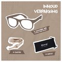 Inhoud verpakking: zonnebril, elastiek en hoesje.