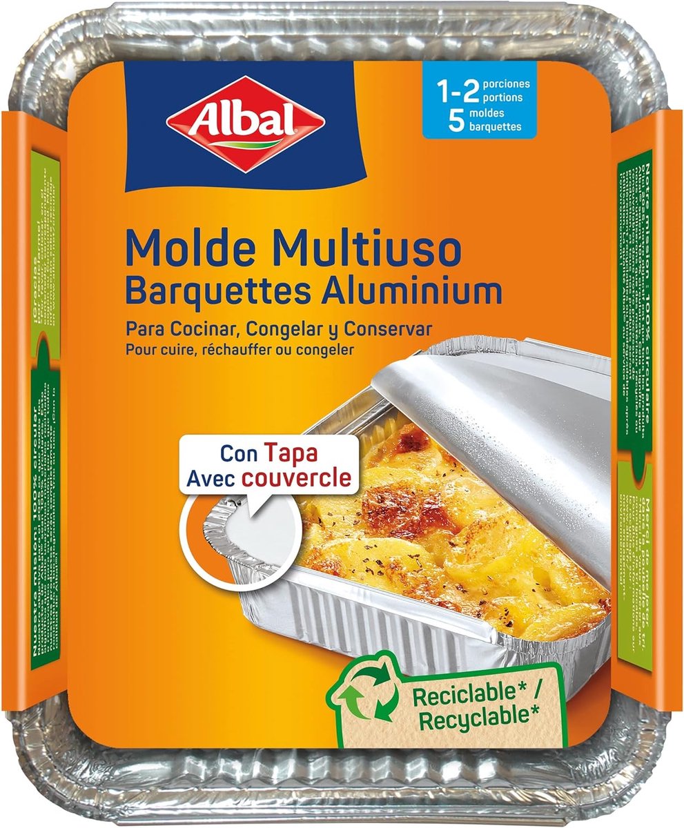 Aluminium Bakvormen - Wegwerp Bakjes - Bak Braden Vriezen - Inclusief Deksel - 16 x 13 cm