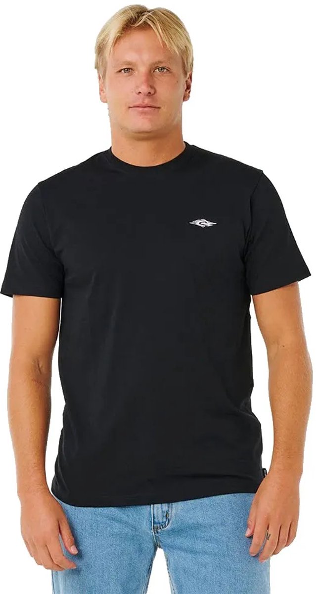 Rip Curl Streamline Embroid T-shirt Met Korte Mouwen XL Man Zwart
