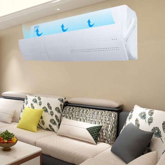 Luchtdeflector Airco - Windscherm Verstelbaar - Comfortabel Binnenklimaat - Kaartsleuf Ontwerp - 106 cm Uitschuifbaar - Wit — afbeelding 4