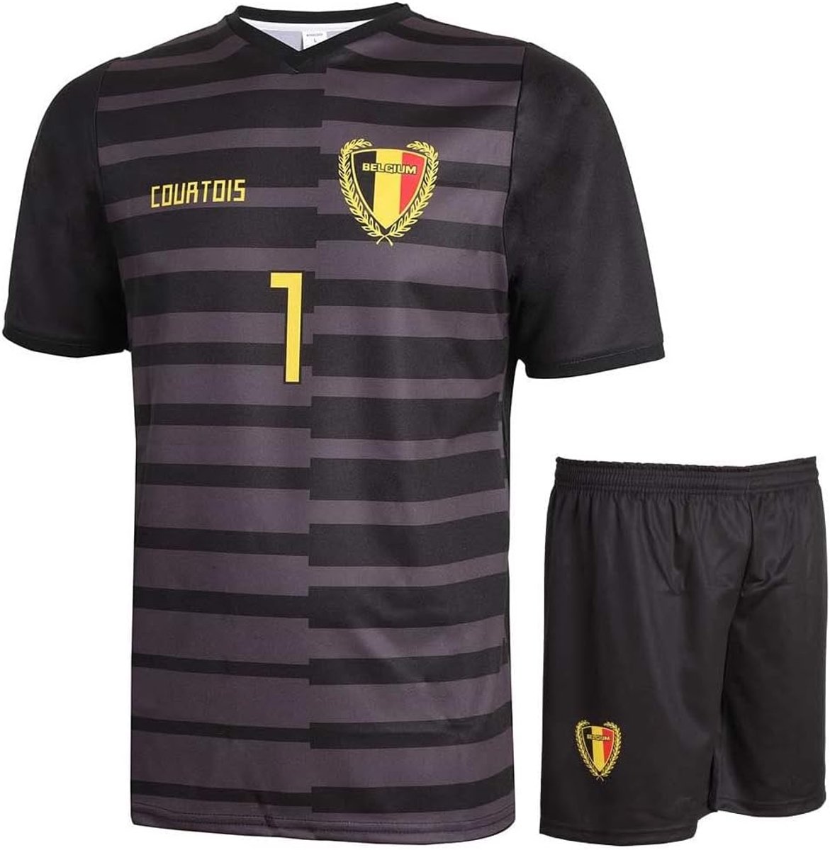 Brammans Tenue - Voetbal Outfit - Wedstrijd Spelen - Ademend Materiaal - Kinderen en Volwassenen - Geel