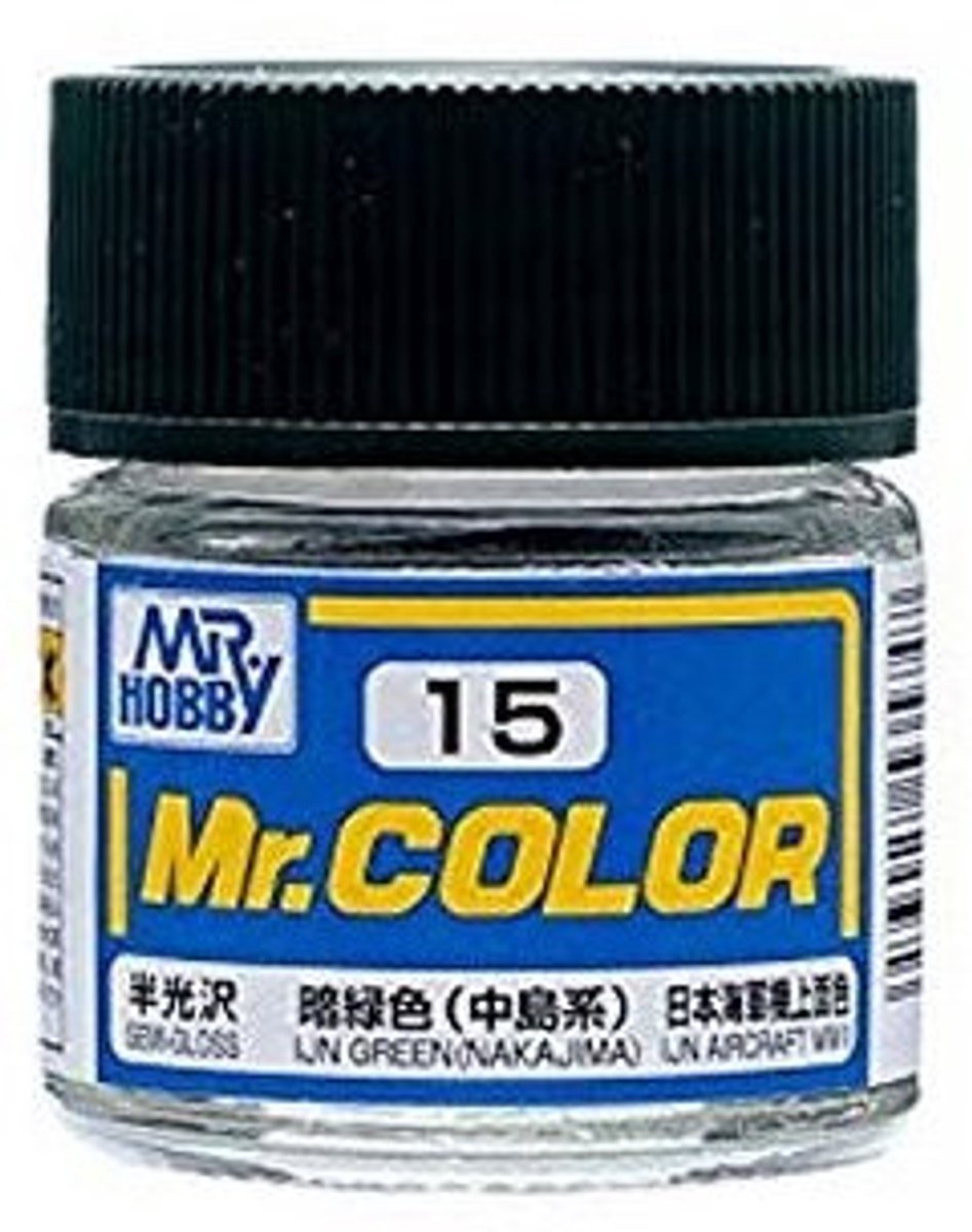 Gunze Mr. Hobby C-015 - Mr. Color 10 ml IJN Green Nakajima - Lacquer Modelbouwverf