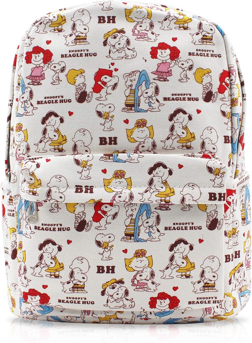 Casual Dagrugzak - Canvas Tas - Laptop Transport - Speciaal Laptopvak - 15 inch - Wit