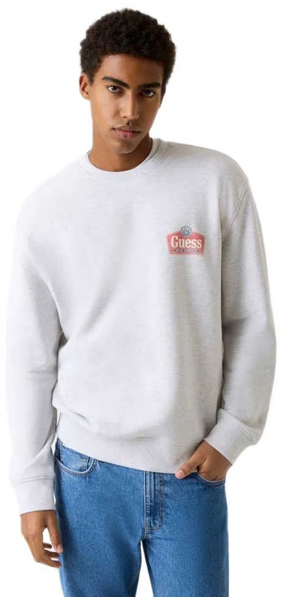 Guess Jeans Royal Regular Fit Sweatshirt Wit L Man