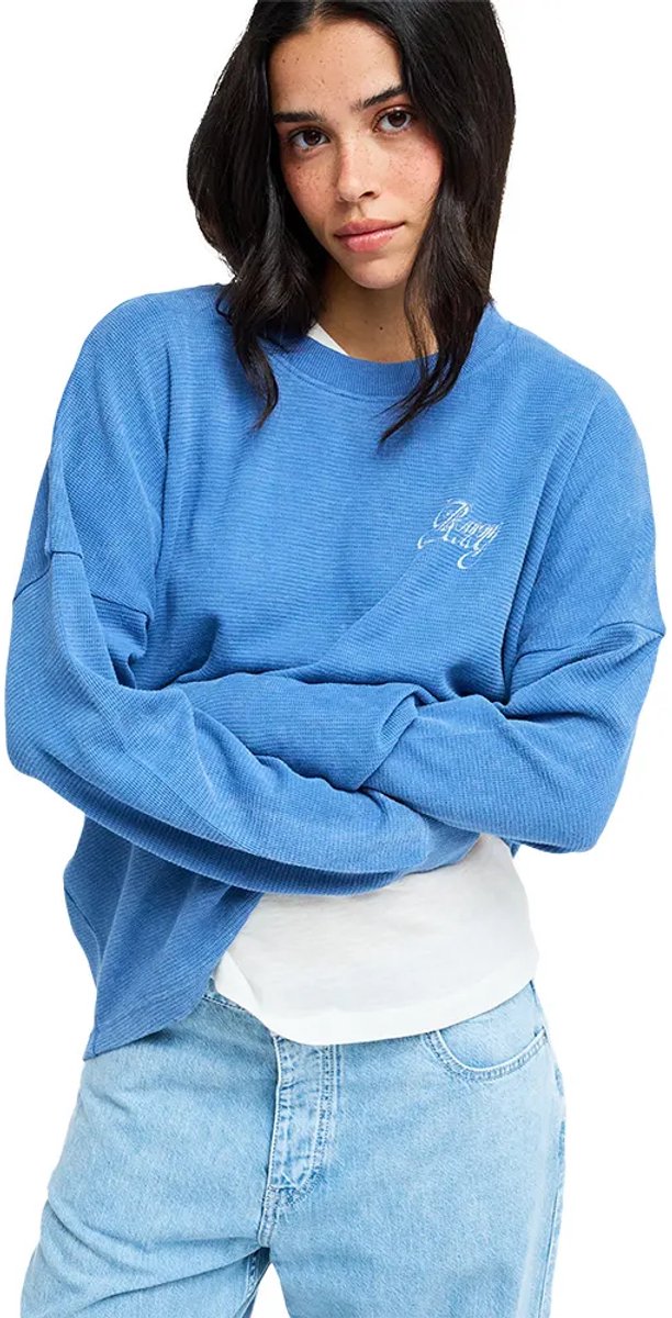 Roxy Eastside Midweight T-shirt Met Lange Mouwen L Vrouw Blauw