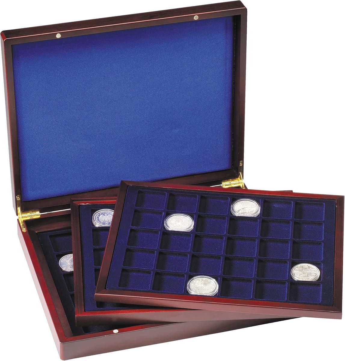 Muntcassette Deluxe - Muntendoos munten - Munten bewaren - 90 velden tot 39 mm