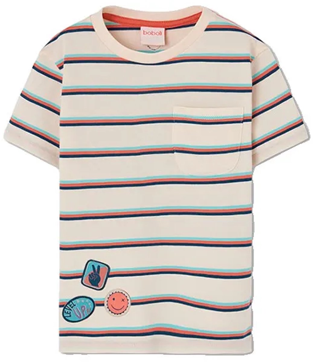 Boboli 523044 T-shirt Met Korte Mouwen Beige 5 Years Jongen
