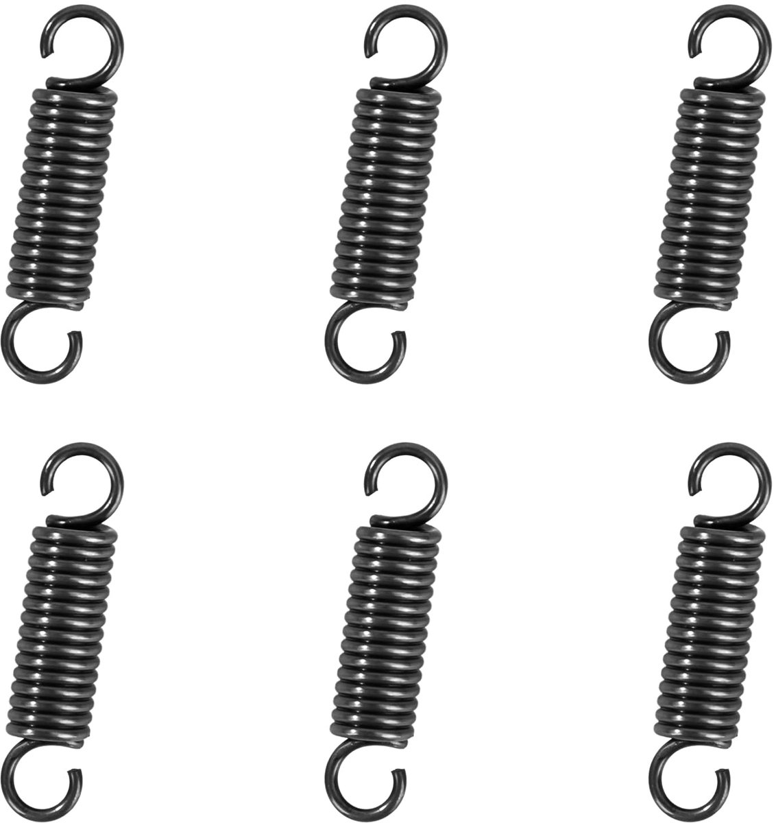 Verlengveren Met Haken - Trekveren Set - Verstevigen En Verstellen - Hoogwaardig Pianodraad - 25 Mm Lengte - Zwart