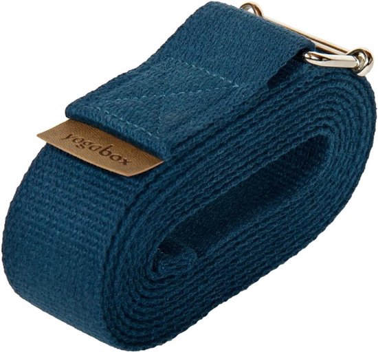 Yogariem - Asana Riem - Yoga Beoefening - Metalen Gesp - 2.5 Meter - Petrol — afbeelding 3