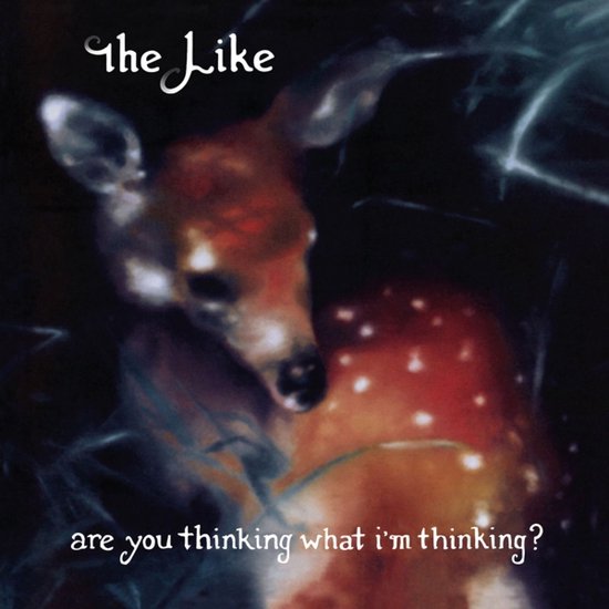 Albumhoes met een hertje met witte stippen en de tekst 'are you thinking what i'm thinking?'.