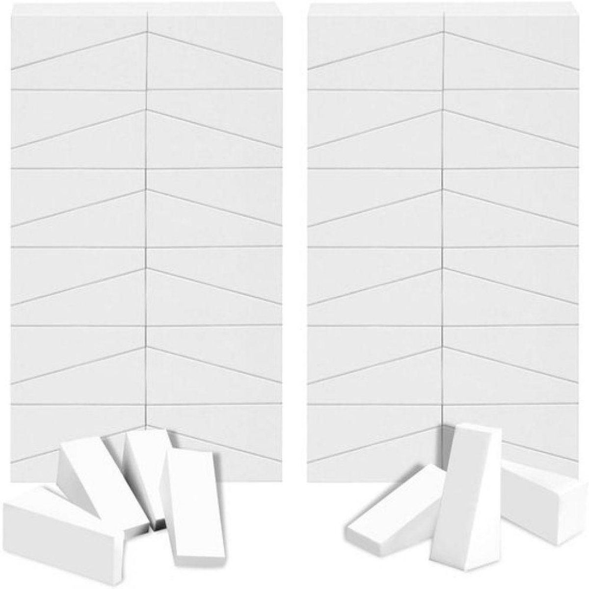 Make-upspons - Wedge Sponge - Latex-Vrij - Voor Nat of Droog Gebruik - 48 Stuks - Wit