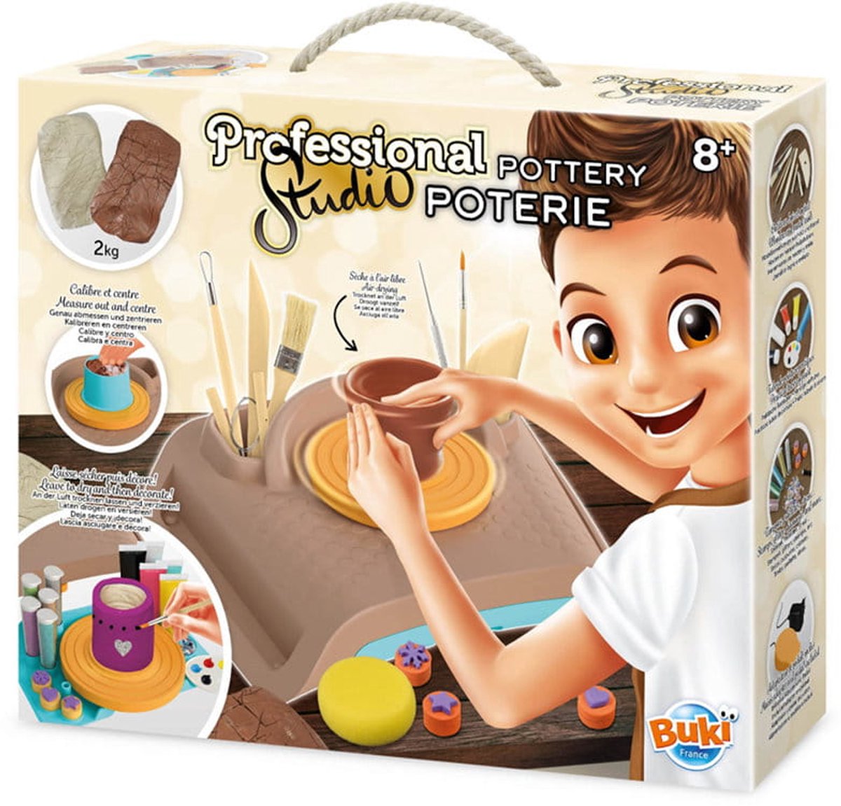 Buki - Professional Pottenbakkerij Studio - Knutselen voor kinderen - Creatief speelgoed - Hobby pakket — afbeelding 8