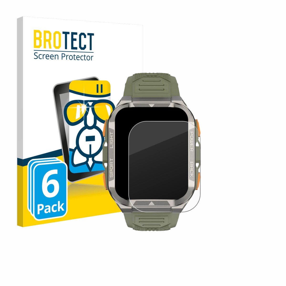 Screenprotector 6 Stuks voor Blackview W80 Pro 1,91" Beschermglas transparant