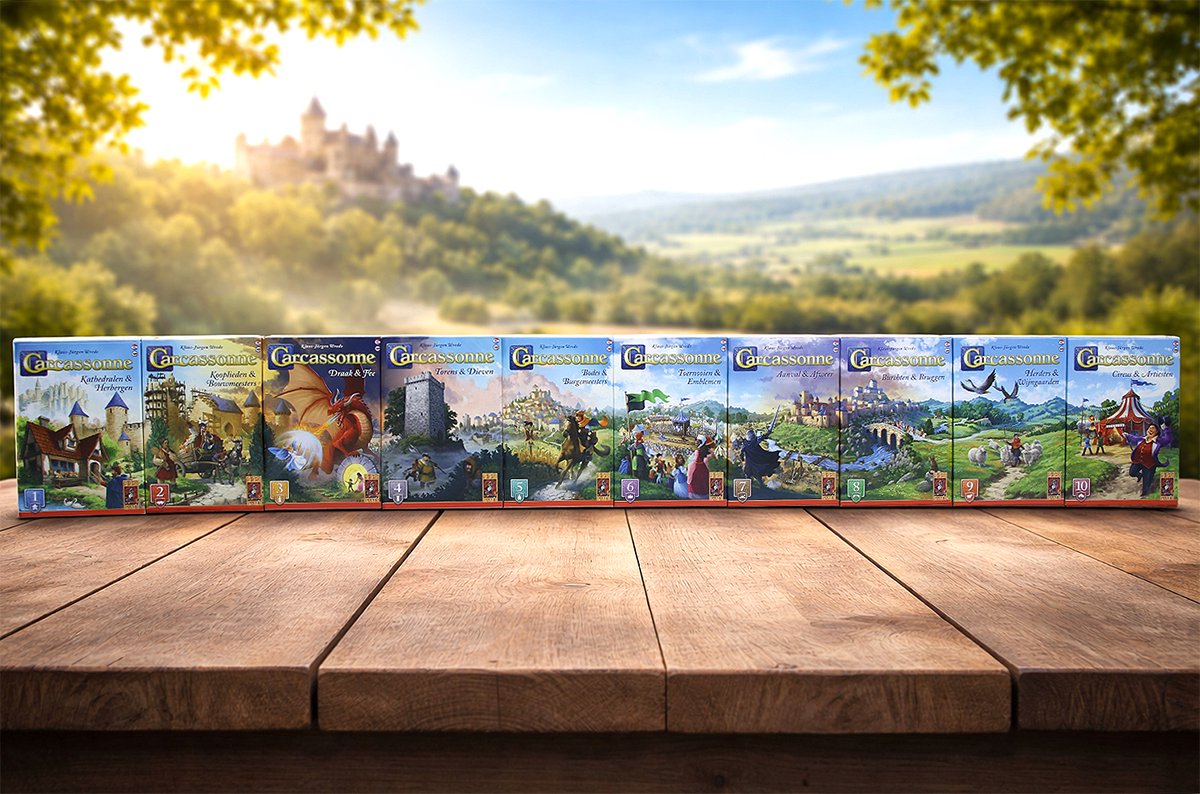999 Games - Carcassonne: Kooplieden & Bouwmeesters - Uitbreiding 2 - Nieuwe Versie - NL -EN — afbeelding 9
