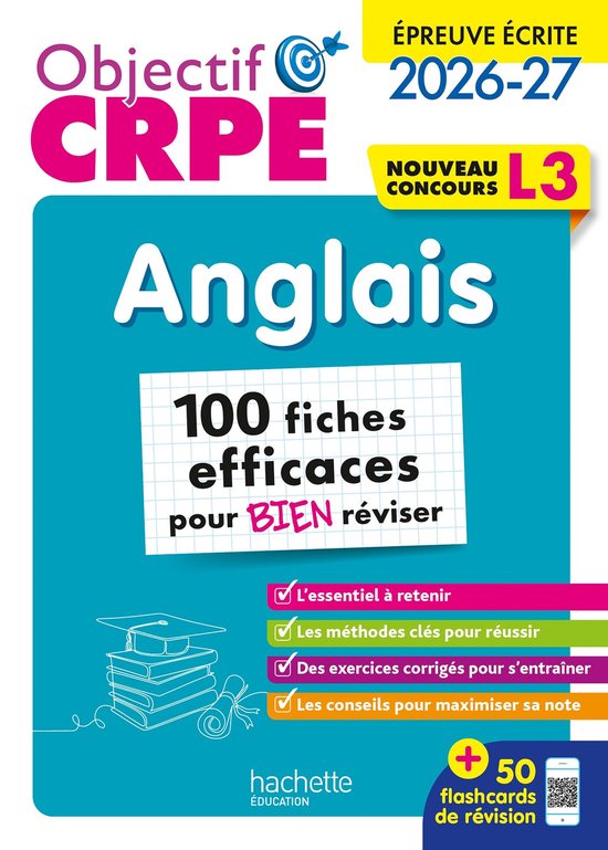 Objectif CRPE - Anglais - 100 fiches efficaces pour bien ré ... - cover