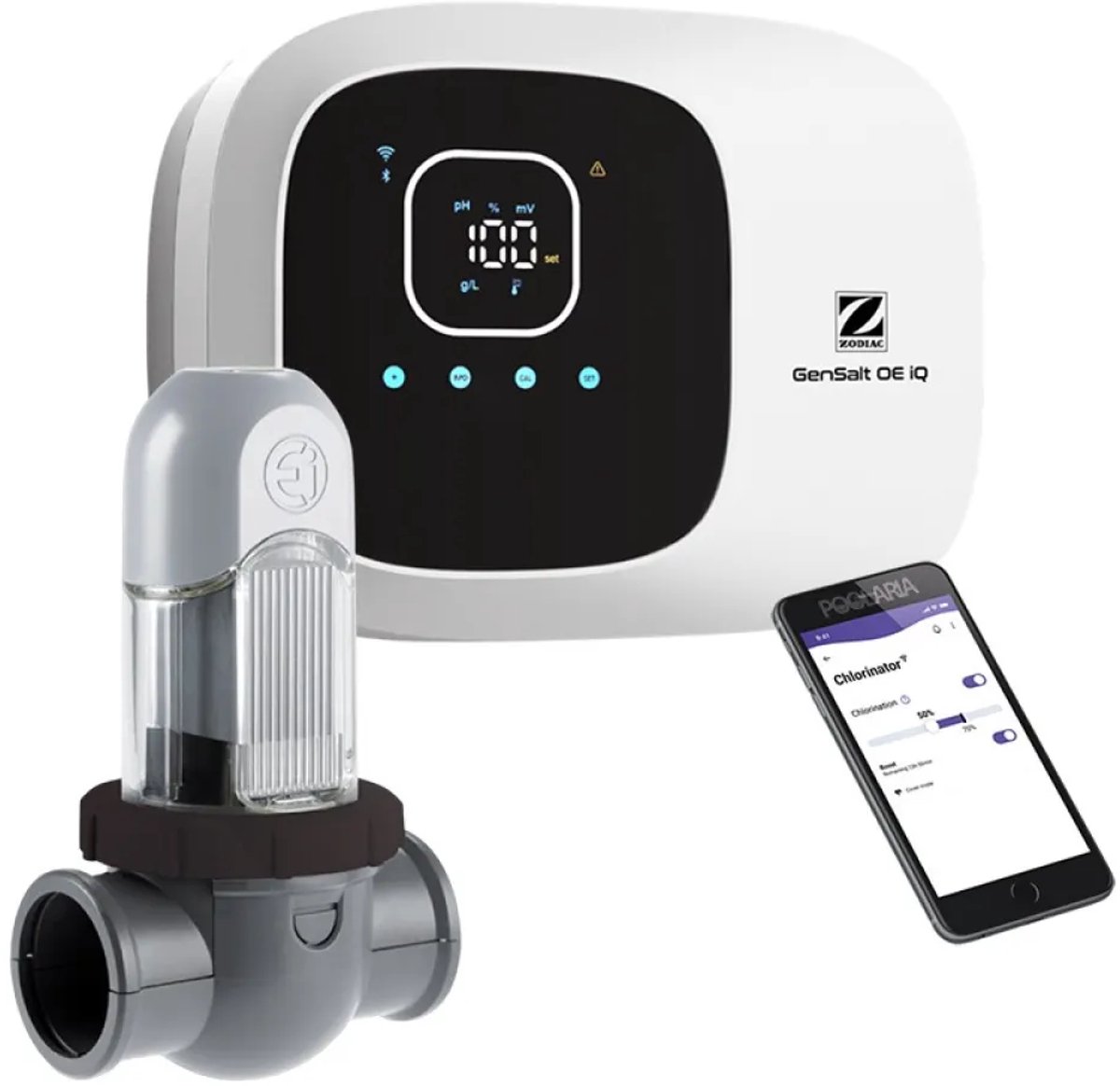 Zodiac Gensalt Oe Iq 18 20g/h 70m³ Zoutwaterchlorinator Zilver