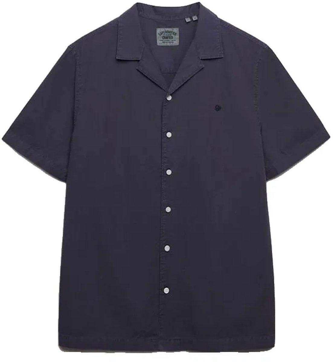 Superdry Cabana Overhemd Met Korte Mouwen L Man Marineblauw