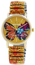 Raptor Herenhorloge siliconen Swag met echte leren band, 3 ATM, inclusief geschenkdoos