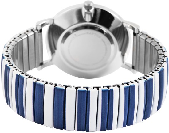 Raptor Herenhorloge siliconen JW20204 met echte leren band, 5ATM, basic, modern, zakelijk