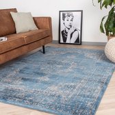 Vintage vloerkleed -  Deep Medaillon Blauw 230x330cm