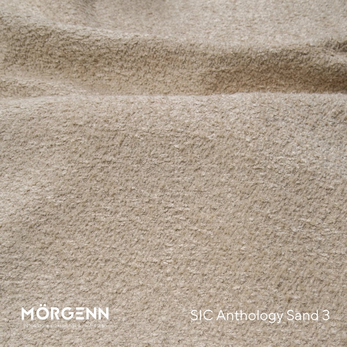 Mörgenn SIC Anthology Stofstaal - Bouclé Stof voor Boxspring en Bed - Sand 3