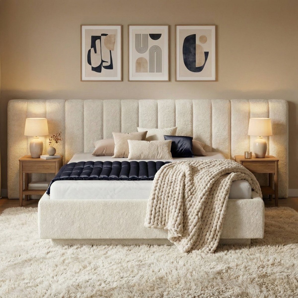 Mörgenn Luxe Bed Loft - Luxe Bedframe - Designbed - - Donkerblauw (Deep Blue 14) - 180x200