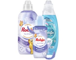 Robijn Wasmiddel + Wasverzachter + Wasparfum Voordeelset – Complete Wasverzorging met Langdurige Geur