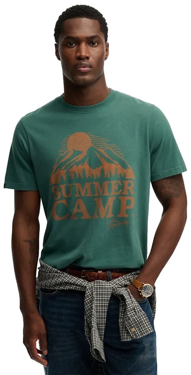 Superdry Retro Outdoor Relaxed T-shirt Heren T-shirts Groen